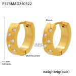 color: F573-Gold Zircon Earrings
