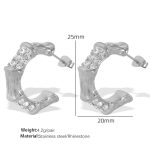 color: EH204 Czech Stone Silver Earrings