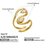 color: A281-Zircon Gold Open Ring