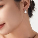 Ornament Personality Geometry Triangle Stainless Steel Studs Light Luxury Earrings Everyday Joker Jewelry