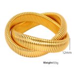 color: SZ27 Two Layer Gold Bangle
