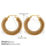 color: EH1274G Gold Hoop Earrings