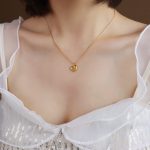 color: P694-Gold Necklace 42+5cm