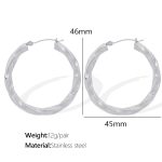 color: EH370 Medium Silver Earrings