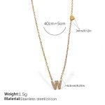 color: XL543WEGW Letter Necklace