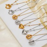INS Popular 18K Gold Stainless Steel Pendant Women's Necklace Ornament