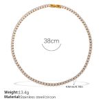 color: XL853WEG White Zircon Necklace