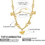 color: TXP354-Bee Gold Necklace -41+5cm