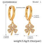 color: Q105-Gold Earrings -L
