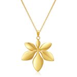 color: Leaf Gold Necklace -4