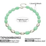 color: TXP606-Light Green Color Resin Steel Color Necklace -46.5+5cm