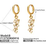 color: F1375-B Style Gold Earrings