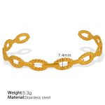 color: SZ85 Adjustable Gold Bangle