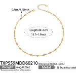 color: TXP559-Gold Necklace 40+5cm