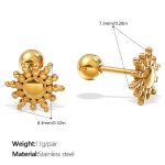 color: EH1202G Piercing Stud Earrings