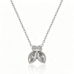 color: 1 PC White Rhinestone Necklace Steel Color