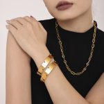 Color Handmade Inlaid Zircon Bracelet Stainless Steel Colorfast Bracelet