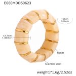 color: E660-Off-white Elastic Bangle 20cm