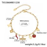 color: TXS386-Gold diy Anklet 20+5cm