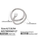 color: A057-Steel Color Ring / size: US 6