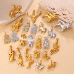 Animal Pendant Bear Unicorn Cute Elements Diamond-Studded Design Personality DIY Pendant Accessories