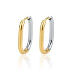 color: Oval Two-tone Gold Earrings