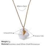 color: XL535-PJ566WEG White Shell Necklace
