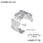color: Z189-Steel Color Butterfly Open Bangle