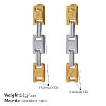 color: EH1170SG Two-tone Gold Earrings