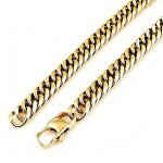 color: 6mm Wide Square Buckle Gold / size: 17cm Bracelet Stainless Steel
