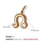 color: PJ431G7 Leo Gold Solid Pendant
