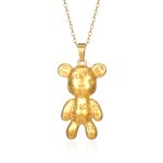 color: Gold Bear Pendant Necklace MS-235