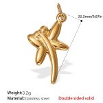 color: PJ449G Double-sided Solid Gold Pendant