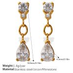 color: EH1250WEG White Zircon Drop Earrings