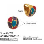 color: A634-Gold Ring / size: US 6