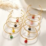 Small Fresh Color Twelve Constellation Pendant Knotted Bracelet Stainless Steel 18K Gold Plating All-Match Jewelry