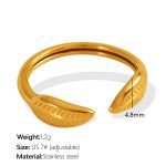 color: JZ104 US Size 7# Adjustable Gold Ring