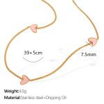 color: XL290PKG Pink Enamel Necklace