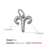 color: PJ431S3 Aries Steel Color Solid Pendant