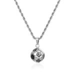 color: Soccer Necklace Steel Color