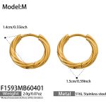 color: F1593-Gold Earrings -M