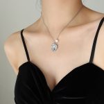 color: P912-Steel Color Necklace -39+5cm