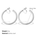 color: EH1298SL Large Silver Earrings