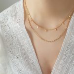 color: P1057-Gold Necklace 40+45+5cm