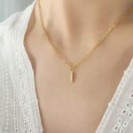 color: RP016-I Letter Gold Necklace 40+5cm