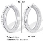 color: EH421 Silver Earrings