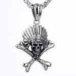 color: Performing Skull + Stainless Steel Chain