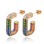 color: Gold Multicolor Rhinestone MS-237