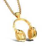 color: Earphone Gold + Plated Chain
