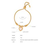 color: E465-Gold White Sea Shell Bracelet